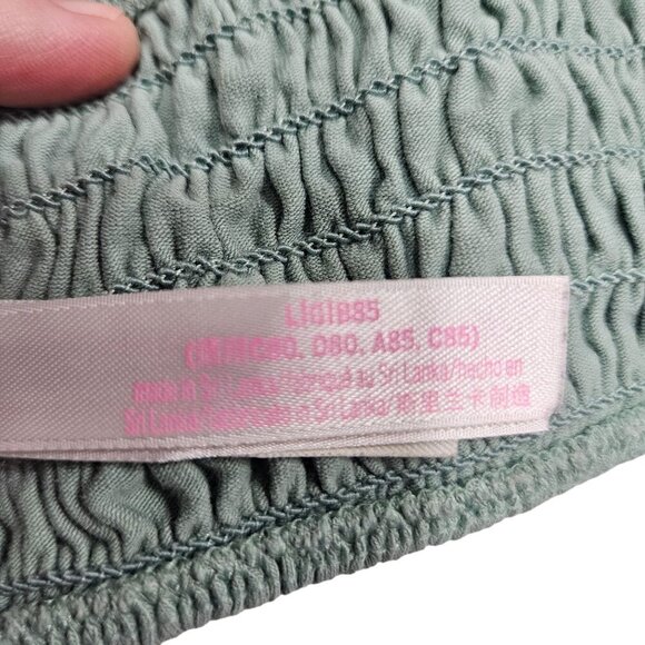 Victorias Secret Pink Smocked Triangle Bralette With Strappy Back Light Support - Picture 8 of 12